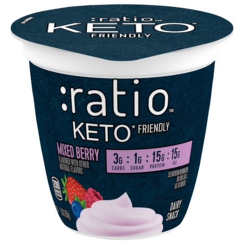 Ratio Keto Friendly  Mixed Berry Yogurt Cultured Dairy Snack