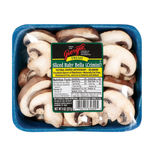 Giorgio Sliced Baby Bella Mushrooms