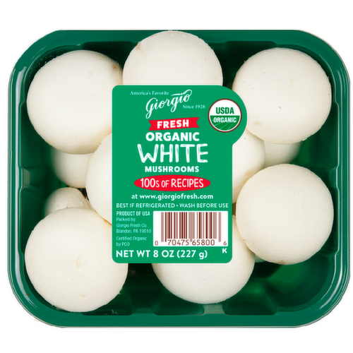 Giorgio Organic Whole White Mushrooms