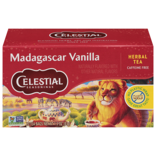 Celestial Seasonings Madagascar Vanilla Red Rooibos Herbal Tea