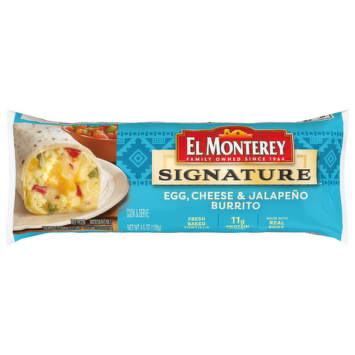 El Monterey Egg, Cheese & Jalapeno Signature Breakfast Burrito