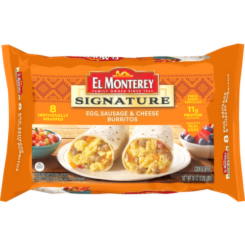 El Monterey Signature Egg, Sausage & Cheese Burrito