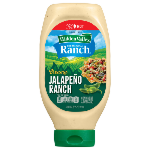 Hidden Valley Creamy Jalapeno Ranch Condiment & Dressing Easy Squeeze