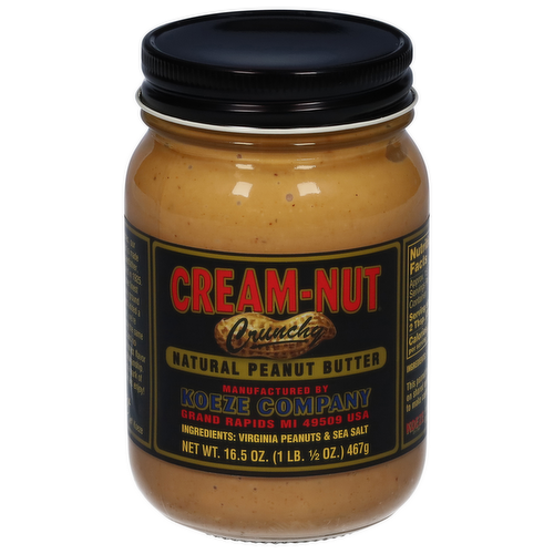 Cream Nut Crunchy Natural Peanut Butter