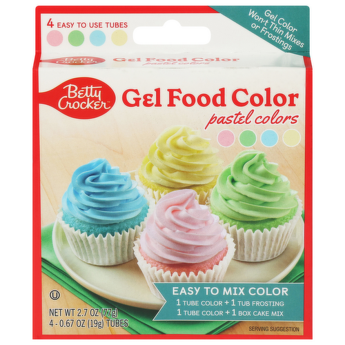Betty Crocker Pastel Gel Food Colors for Decorating