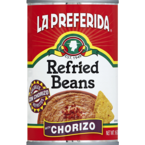 La Preferida Refried Beans with Chorizo