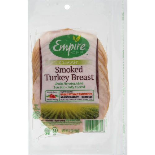 Empire Classic Smoked Turkey Breast Slices - Kosher for Passover