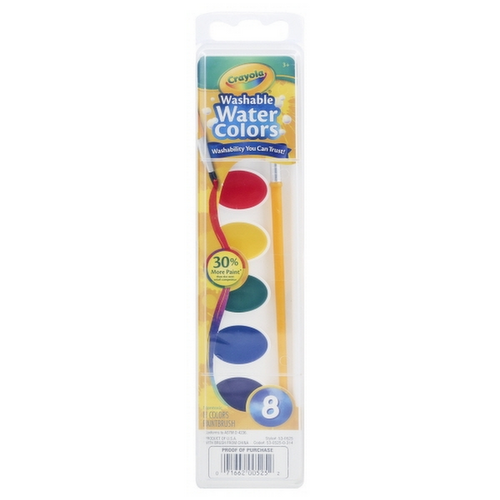 Crayola Washable Watercolors Paint with Brush