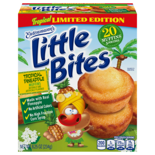 Entenmann's Summer Little Bites Tropical Pineapple Muffins