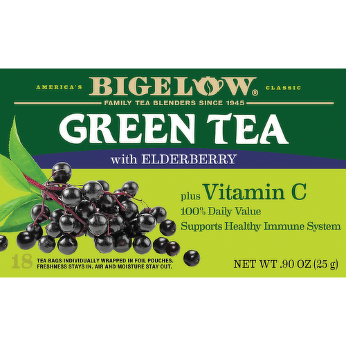 Bigelow Green Tea with Elderberry Plus Vitamin C