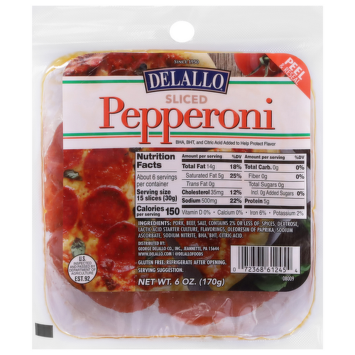 DeLallo Sliced Pepperoni