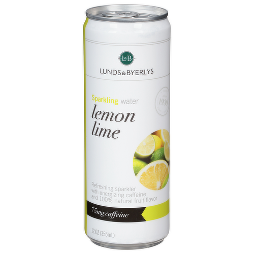 L&B Lemon Lime Caffeinated Sparkling Water