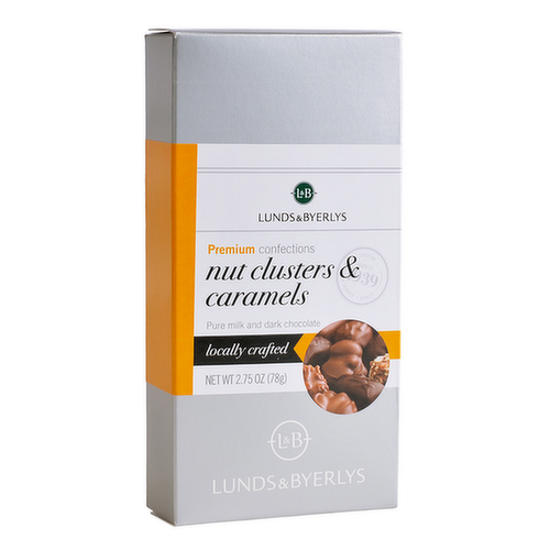 L&B Boxed Nut Clusters & Caramels Milk and Dark Chocolate