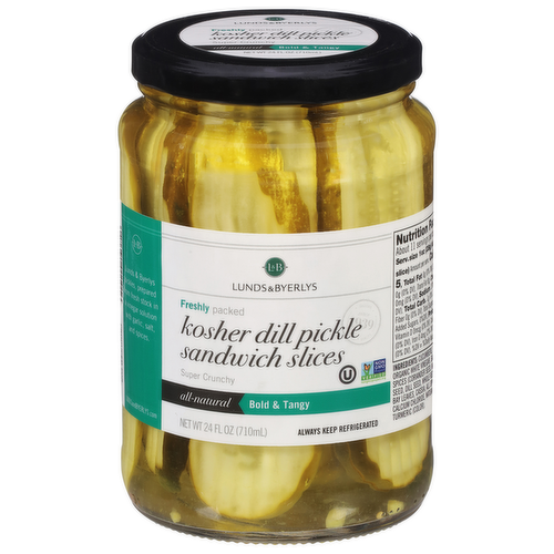 L&B Kosher Dill Pickle Sandwich Slices