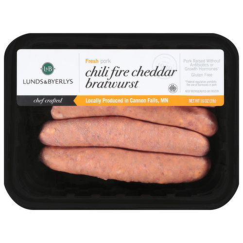 L&B Fresh All Natural Chili Fire Cheddar Bratwurst