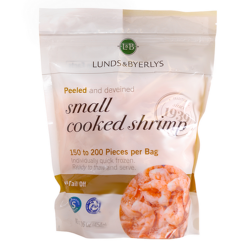 L&B Small Tail-Off Cooked Shrimp 150-200 CT