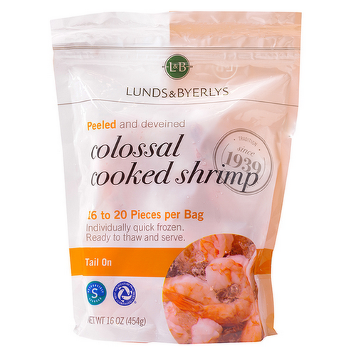 L&B Colossal Cooked Shrimp Tail On 16-20 CT