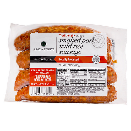 L&B Smoked Pork Wild Rice Sausage