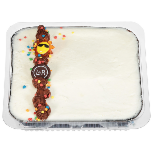 L&B Marble Picnic Cake with White Frosting