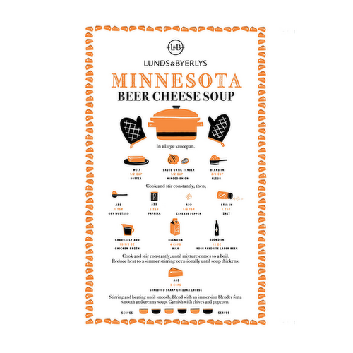 L&B Minnesota Beer Cheese Soup Recipe Towel