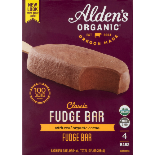 Alden's Organic Chocolate Fudge Frozen Dessert Bars