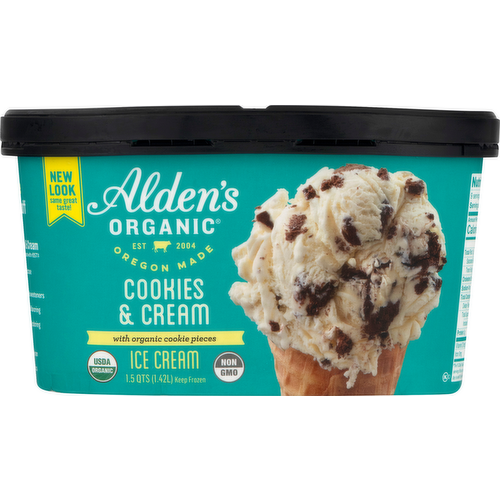 Alden's Organic Cookies 'N Cream Ice Cream