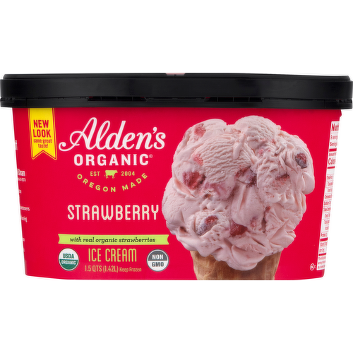 Alden's Organic Strawberry Ice Cream