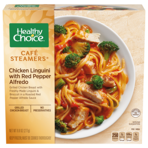 Healthy Choice Cafe Steamers Chicken Linguini with Red Pepper Alfredo