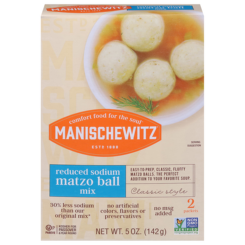 Manischewitz Reduced Sodium Matzo Ball Mix - Kosher for Passover