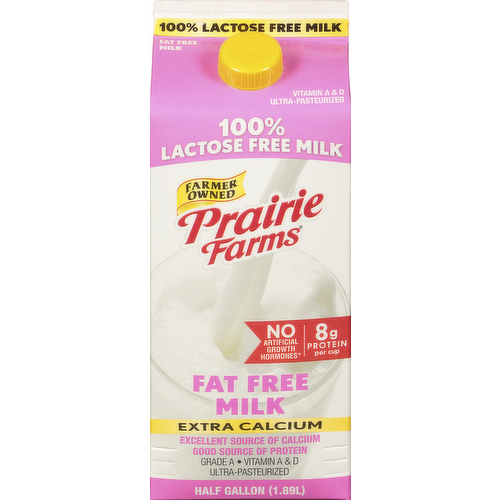 Prairie Farms 100% Lactose Free Skim Fat Free Milk