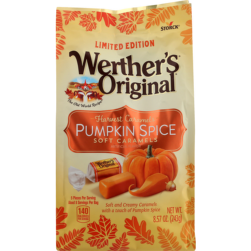 Werther's Original Fall Halloween Pumpkin Spice Soft Caramels