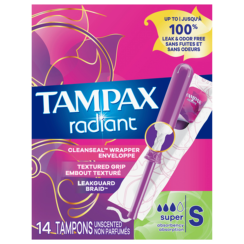 Tampax Radiant Super Tampons