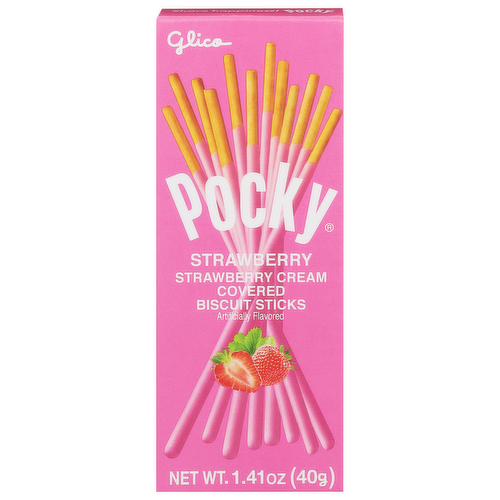 Glico Pocky Strawberry Cream Covered Biscuit Sticks