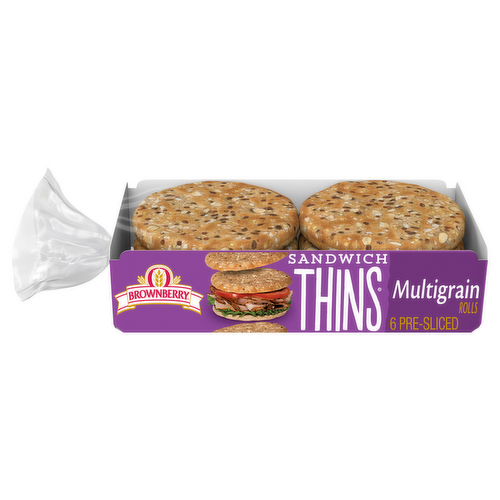 Brownberry Multi-Grain Sandwich Thins Rolls