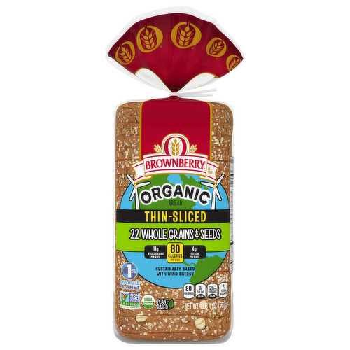 Brownberry Organic Thin-Sliced 22 Grains & Seeds Bread