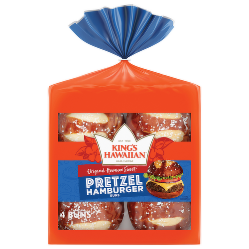 King's Hawaiian Sweet Pretzel Hamburger Buns