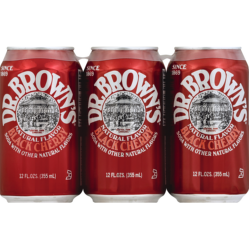 Dr. Brown's Original Black Cherry Soda - Kosher for Passover