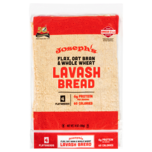 Joseph's Flax, Oat Bran & Whole Wheat Lavash Bread