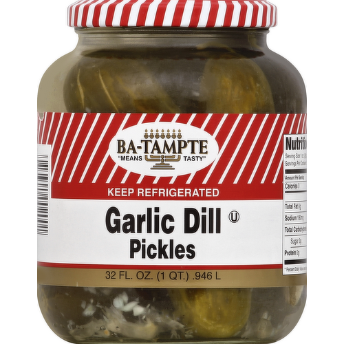 Ba-Tampte Garlic Dill Pickles - Kosher for Passover