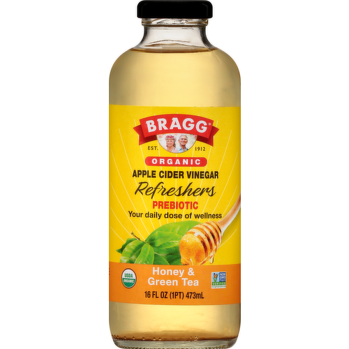 Bragg Organic Apple Cider Vinegar Refreshers Honey & Green Tea Drink