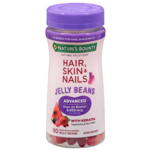 Nature's Bounty Hair, Skin & Nails Jelly Beans Mixed Fruit Flavored