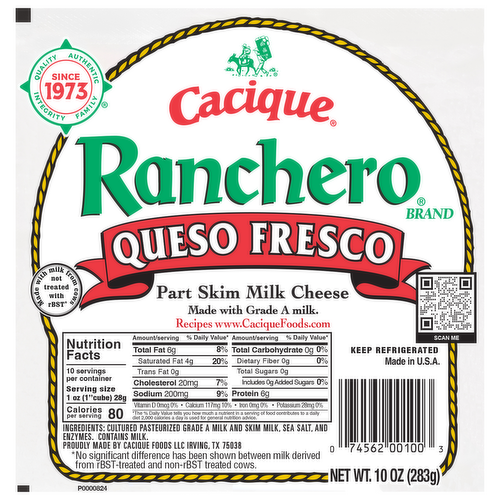 Cacique Ranchero Queso Fresco Cheese