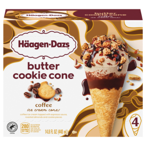Haagen-Dazs Coffee Ice Cream Butter Cookie Cones