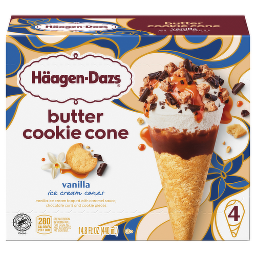 Haagen-Dazs Vanilla Ice Cream Butter Cookie Cones