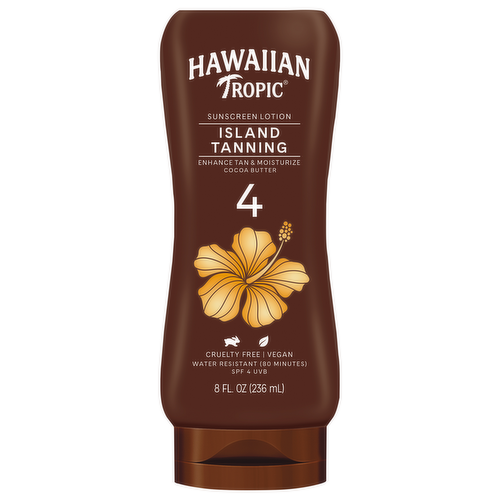 Hawaiian Tropic Island Tanning SPF 4 Sunscreen Lotion