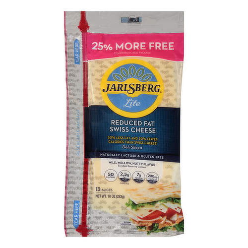 Jarlsberg Lite Reduced Fat Swiss Cheese Slices