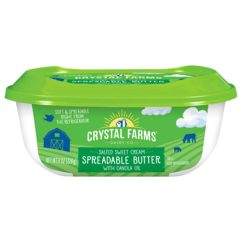 Crystal Farms Salted Sweet Cream Spreadable Butter With Canola Oil