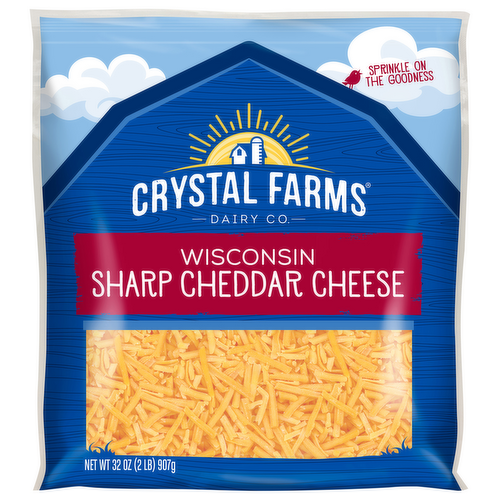 Crystal Farms Shredded Sharp Cheddar Cheese