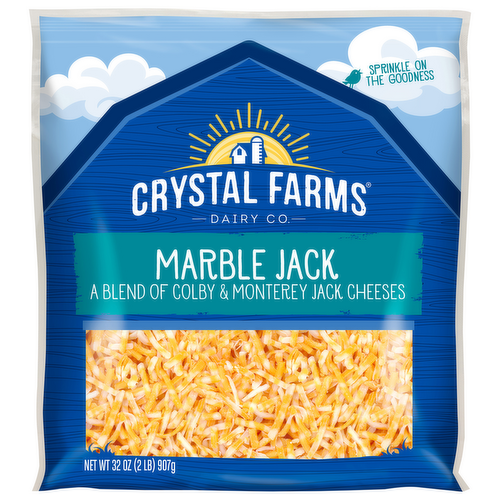 Crystal Farms Shredded Marble Jack Cheese