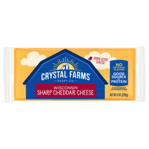 Crystal Farms Sharp Cheddar Cheese Brick